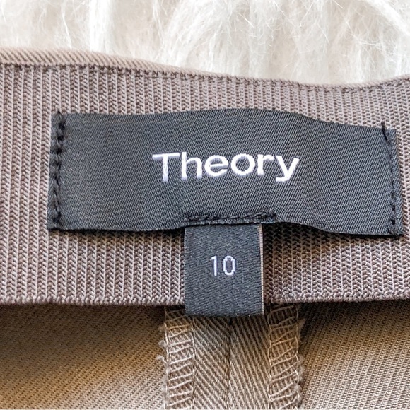 Theory Women's Skinny Legging Pants Dark Mushroom Size 10 - Picture 6 of 8